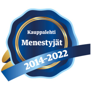 Kauppalehti Kestomenestyjä-sinetti 2014-2022.